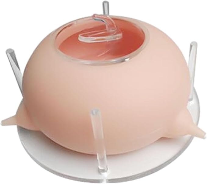 Nursing Station, Pet Feeding Device, Device Whelping, Acrylic Portable Puppy Kitten Dogs Pet Feeder for Kitten Doggie, Pink
