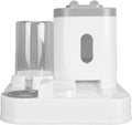 Automatic Pet Food Water Dispenser Large Capacity 2 in 1 Cat Feeder Waterer for Dogs and Puppies (Grey)