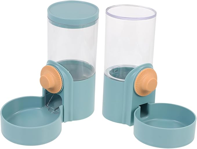 2pcs Hanging Automatic Cat Water Dispenser and Dog Food Feeder for Animals Easy Install Bowl for Cages Safe and Convenient Feeding for Pets