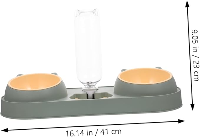 Happyyami Cat Slow Feeder Automatic Dog Bowl Raised Platform Pet Feeder and Drink Random Style
