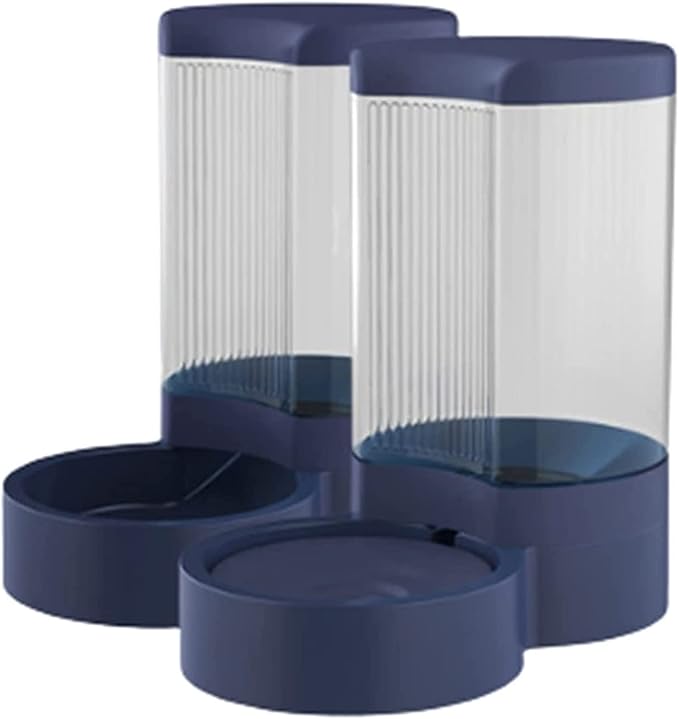Fountain Pet Automatic Feeder and Water Dispensers Set, Automatic Pet Dog Cat Water Fountain Dispenser Puppy Drinker Feeder No Spill Water Dispenser and Feeder Pet Water Dispenser