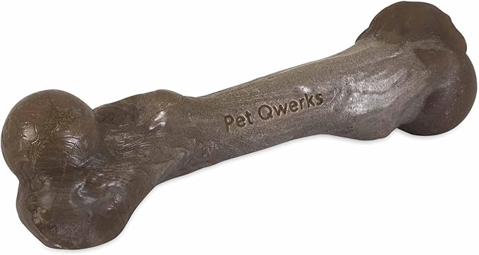 Pet Qwerks Zombie BarkBone - Nylon Dog Bone for Moderate Chewers - Bacon Flavor - 6"