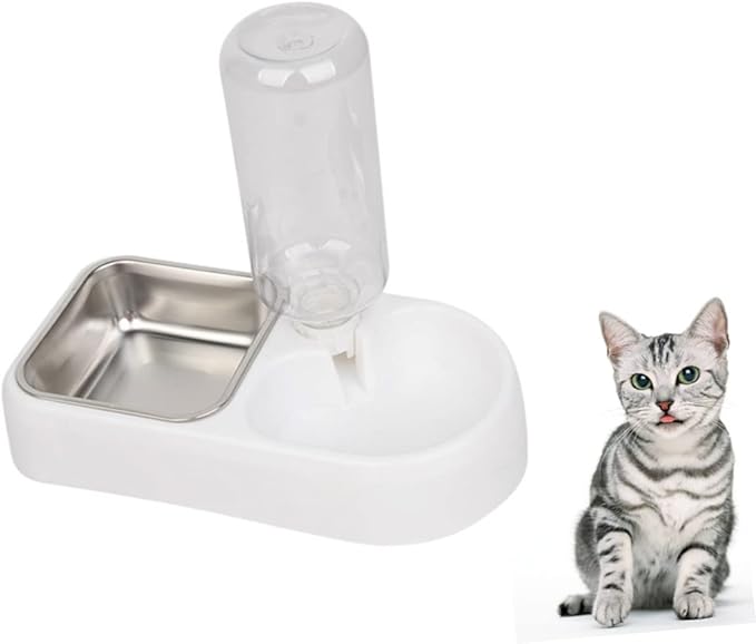 Kisangel Unique Pet Water Feeding Bowl Insulated Double Dog Cat Bowls Automatic Water Dispenser Safe and Sturdy for Pet Shop and Home