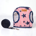 Comfortable American National Flag Dog Leash Harness Adjustable Durable Leash Set Dog Leash Collar for Small, Medium Dog