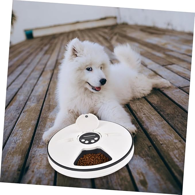 Smart Automatic PET Feeder Timer 6-Compartment PET Feeding Bowl for Dogs and Cats Adjustable Portion Control Dry Food Dispenser Easy to Use