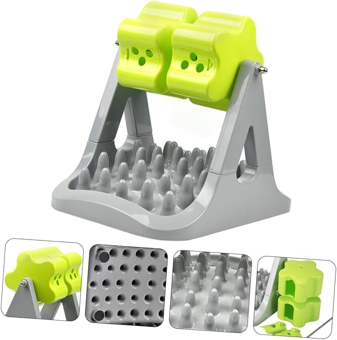 Rotating Automatic Dog Food Dispenser Non-Tip PET Feeder Interactive Design 1-Piece Dog Feeding Bowl for Training and Enrichment