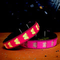 USB-C led Light up Dog Collar, 3D Design Comfortable and Soft Material,Multicolored Lighting，Night Dog Collar (BT-PING, XS(7.87-11.8"))