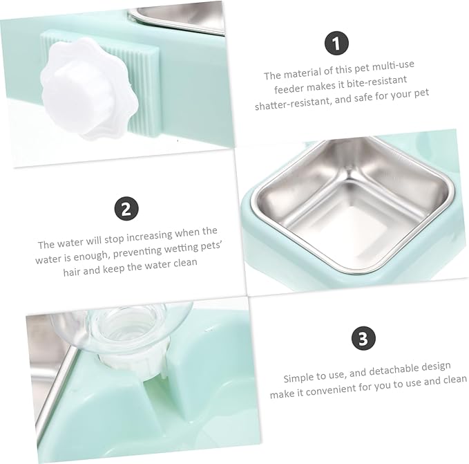 Automatic Water Refilling Pet Bowl No Spill Dog Food Bowls Elevated for Cats Dogs Multi-use Pet Feeder Detachable