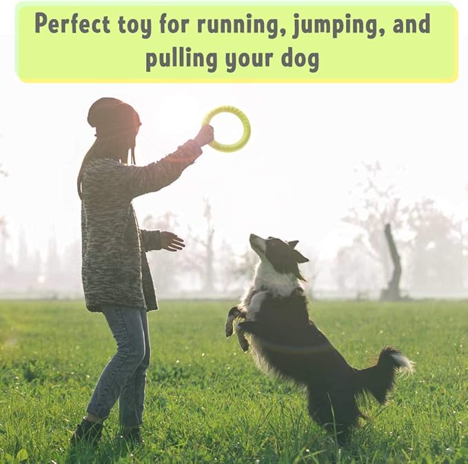 PetSpy Dog Ring Toy – Ring Puller for Outdoor Play, Floating Training & Fetch Toy for Throwing, Catching & Chewers – Durable EVA Flying Disc for Small, Medium & Large Dogs