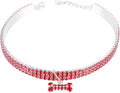 BESPORTBLE Rhinestone Pet Collar Dog Crystal Collar Adjustable Buckle Red Large Size for Pet Supplies