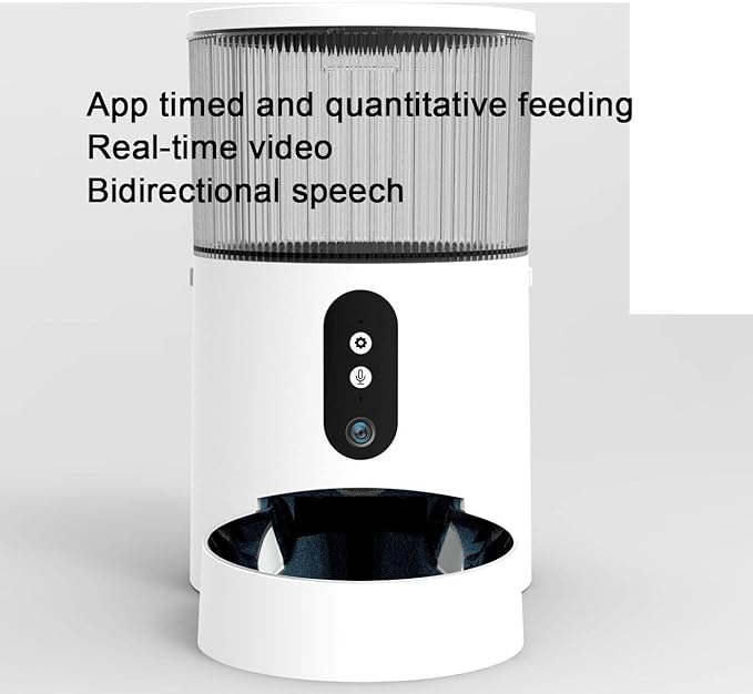 Smart Pet Feeder, Remote Control Automatic Feeder, 3L Large Capacity Food Tank, Real-Time Video Monitoring