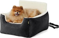 Dog Car Seat, Waterproof Dog Booster Seat with Storage Pockets, Adjustable Pillow Strap and Adjustable Backrest Buckle, Removable Seat Cushions and Easy to Cleaning, for Small Dogs and Cats