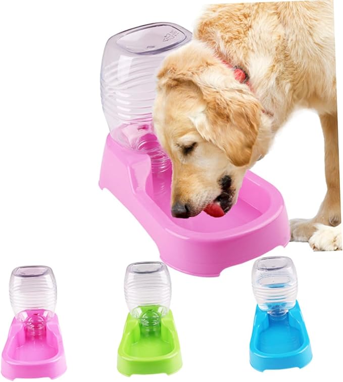 VOSAREA 500ml PET Water Feeder Bowl Creative Dog and Puppy Drinking Tool Green for Indoor and Outdoor Use Prevents Spills and Keeps Floors Clean