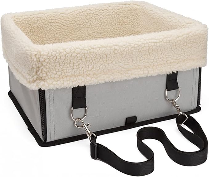 Dog Car Seat, Portable Foldable Pet Dog Booster Car Seat with Safety Rope,Cozy Pet Travel Carrier Cage for Small Dogs, Puppies, and Pets