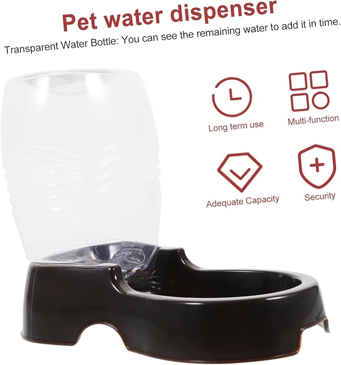 Yardwe Automatic PET Water Dispenser 900ml for Dogs and Cats Healthy Fountain Feeder Spill-Free Design for Home and Travel Random Color