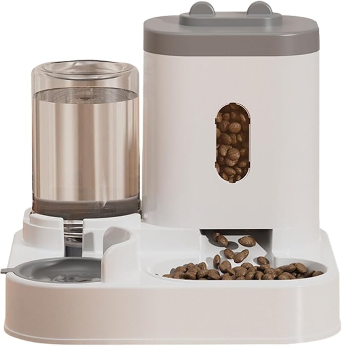 Pet Automatic Waterer Cats Feeder Food Container Bowl Automatic Water Fountain 2 in 1 Pet Large Dog Water Feeder