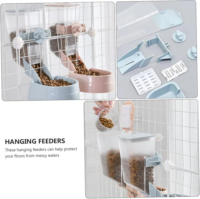 Happyyami Dog Feeder Pet Feeder Hanging Feeder Pet Food Dispenser Rabbit Water Bowl Dog Hanging Bowl Self Puppy Bowl Puppy Feeder Puppies Dog Food Pet Supplies Water Dispenser Pet Bowl PVC