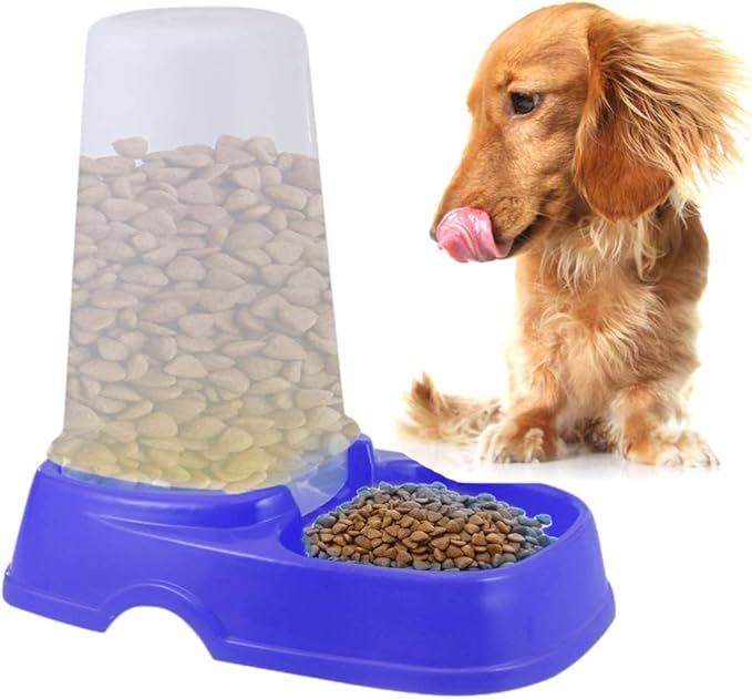 DOITOOL 2pcs Automatic Pet Feeder Dog Cat Food Dispenser Cat Dog Pet Feeder Automatic for Plastic Safe Easy to