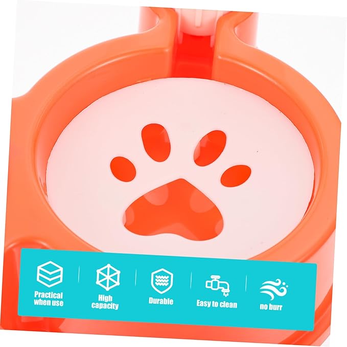 TOYANDONA Tip Automatic Cat Water Dispenser and Food Bowl Set Dual Bowl PET Feeder Spill-Proof Design Plastic for Cats and Dogs