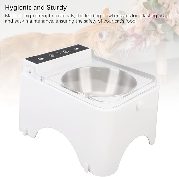 Pomya Automatic Cat Dog Feeder, Intelligent Pet Automatic Sensing Feeder with Transparent Lid, Hygienic Cat Dog Food Bowl Raised Design for Home Indoor (Type 1)