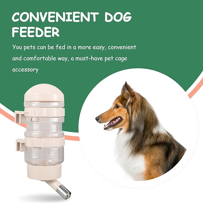 Pet Water Bottle Stainless Steel Nozzle Automatic Dog Cat Water Feeder Hanging Dispenser for Indoor Pets Easy to Install Convenient Hydration