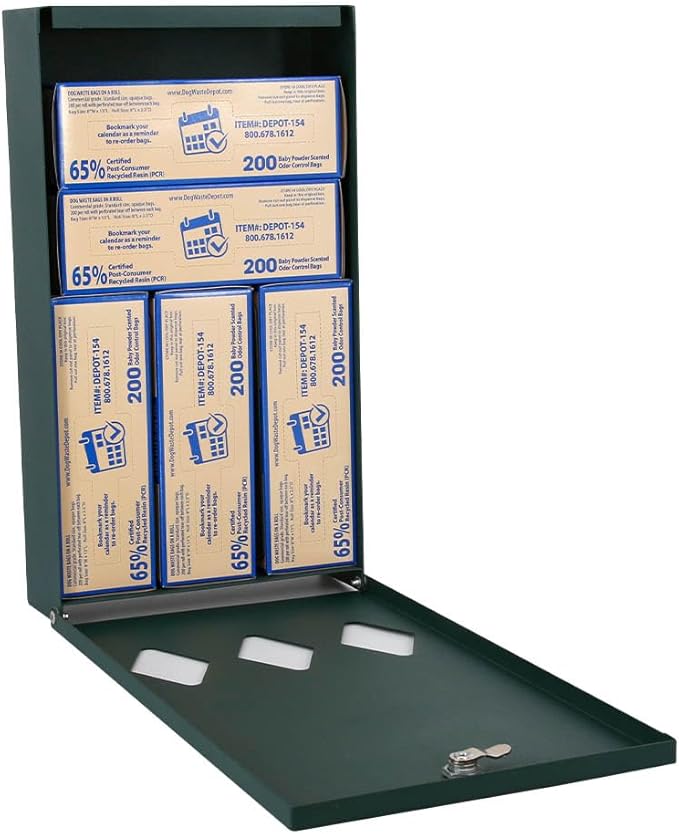 Dog Waste Depot® Depot Doggies™ - Blue - Baby Powder Scented - 65% (PCR) Post Consumer Recycled Dog Waste Roll Bags - 50% thicker than competitor, fits the House dispenser (10 Rolls = 2000 bags)