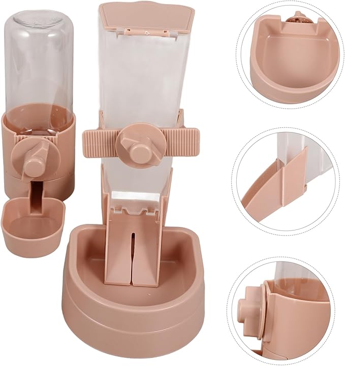 Automatic Pet Feeder and Water Dispenser Set Leakproof for Dogs and Cats Easy to Observe Practical for Pet Living