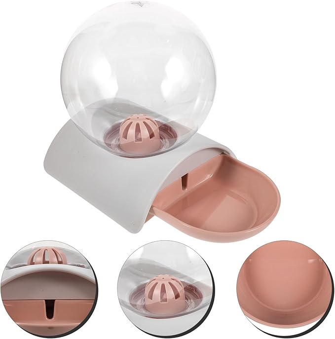 BESPORTBLE Pet Automatic Waterer Bubble Water Dispenser Large Capacity Pink Pet Water Holder Suitable for Dogs and Cats Indoor Feeding