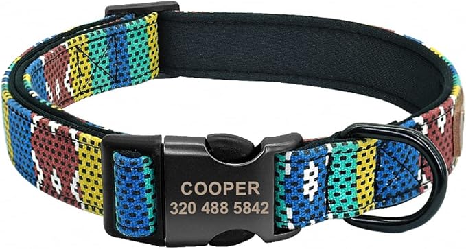 Personalized Dog Collar Leash Custom Puppy Pet Collar Pitbull Collars Pet Product Small Dog Collar for Small Medium Large Dog Coffee S