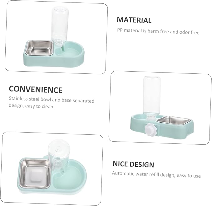 Kisangel 1 Set Detachable Hanging Pet Feeder Water Bowl Automatic Gravity Dog Bowl and Cat Food Dispenser for Convenient Pet Care for Home