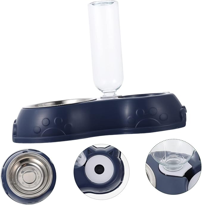 1set Pet Dual Use Feeder and Water Dispenser for Cats and Dogs Automatic Food Bowl Spill-Resistant Design Convenient Feeding for Home and Pet Shops