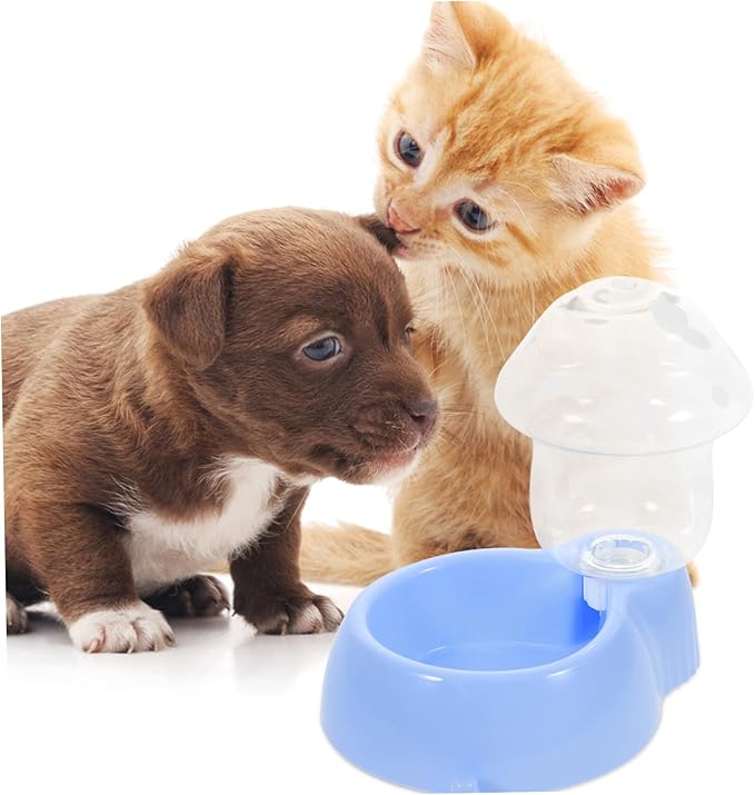HANABASS Automatic Feeder Mushroom Shape Dog Water Bowl Dispenser Gravity Feeder for Cats