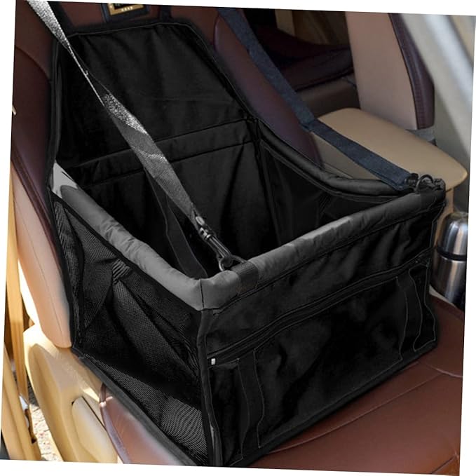 BESPORTBLE Portable Black Dog Car Seat Mesh Organizer for Pet Travel Lightweight and Easy to Install Vehicle Storage Bag for Dogs