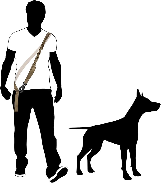 ICEFANG Tactical Dog Leash,K9 Training Walking Bungee Lead with 2 Control Handle,Heavy Duty Quick Release Metal Clasp,for Medium Large Breed (Reflective Red, 6 FT)