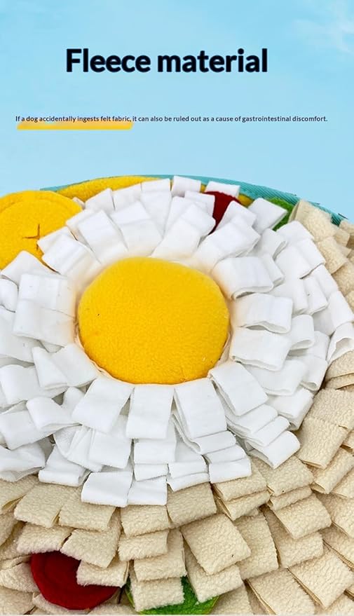 Pet Snuffle Mat for Small Pets, Interactive Nose Work Training Mat with Crinkle Sound, Non-Slip Washable Foraging Toy for Small Dogs, Rabbits and Hamsters (V1)