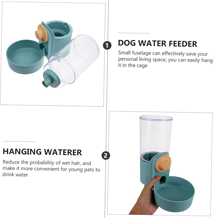 GALPADA 1Pc Hanging Pet Water Dispenser for Cats and Dogs Automatic Water Feeder with Capacity Cage Mounted Design Prevents Spills for Pets Like Hamsters and Rabbits
