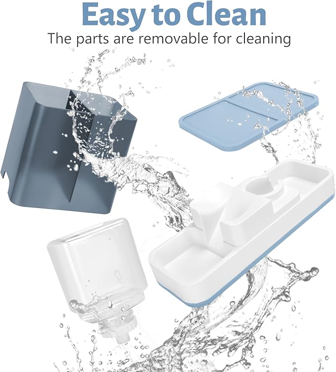 Yummy Sam Automatic Small Pet Feeder and Water Dispenser, 2 in 1 Gravity Cat Auto Pet Feeder and Waterer Set Feeder Dish for Small Medium Pets Dog Puppy Kitten (Blue)