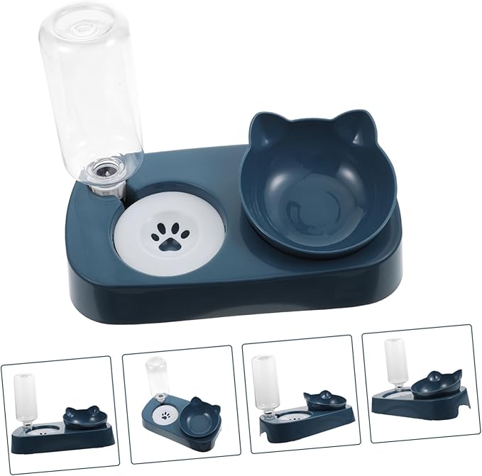 Practical Pet Drinking Bowl Elevated Cat Dog Feeder Bottle Easy to Clean Automatic Pet Food Dispenser