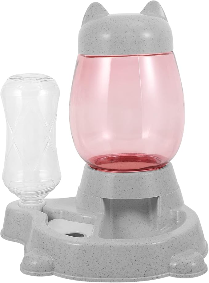 1pc Automatic Cat Water Dispenser and Food Bowl Creative Pet Feeder for Dogs and Cats Non- Design Easy to Smooth Edges Prevents Spills for Home Use