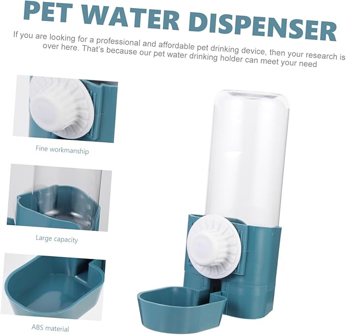 Kisangel 3pcs Pet Water Dispenser for Cats and Dogs Automatic Hanging Water Bottle Easy to Install Suitable for Cages