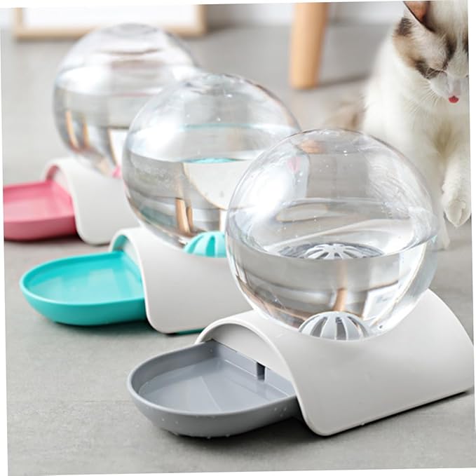 GANAZONO Pet Automatic Water Dispenser Pet Water Feeder and Bowl for Cats Dogs Grey Smooth Unique Design Safe Engineering Easy to