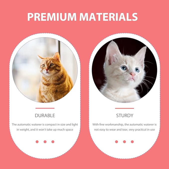 Automatic Water Feeder White Pet Water Dispenser Capacity Lightweight Drinking Tool for Home Use Easy to Carry Practical Design