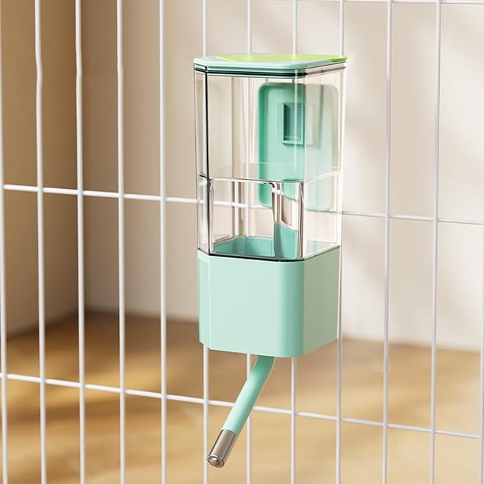 Small Dog Water Bowl Dispenser - Cage Mounted Top Fill Feeder,49oz Spill-Proof Automatic Water Dispenser for Dogs,for Small Medium Sized Pets Cat Kitten Puppy Rabbits Home Living Room
