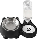 Elevated Pet Feeders with Removable Stainless Steel Bowl and Automatic Water Dispenser for Cats and Dogs