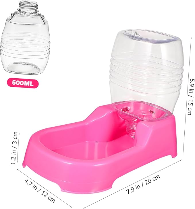 UPKOCH Pet Water Feeding Bowl Pink Durable Automatic Dog Water Feeder with Stable Design for Puppies and Dogs Eco Friendly Smooth Surface Pet Drinking Tool for Home and