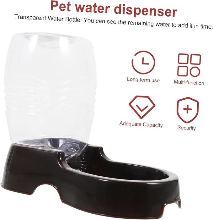 POPETPOP Cat Dog Pet Water Fountain Automatic Water Dispenser Capacity Easy Refill Pet Bottle Feeder Healthy for Puppies Random Color
