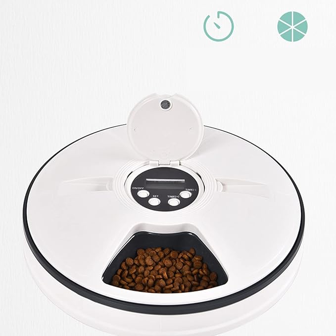 Automatic Dog Food Dispenser, Pet Dry Food Dispenser, Convenient Timed Dosing, Easy to Use with Voice Reminder for Home