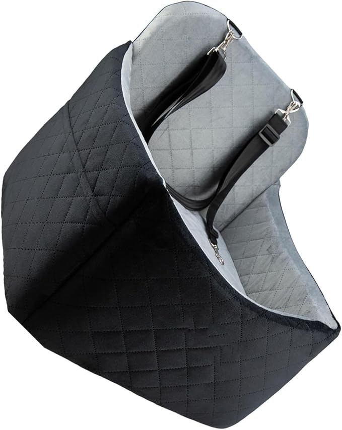 Nonslip Pet Ensuring Secure Transport with Regulable Belt and Base for Small Media Dog in Vehicle Dog Car Seat