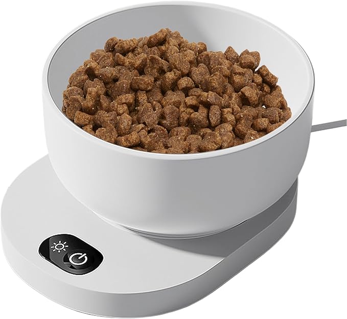 Heating Dog Bowl - Thermostatic Control Heated, Cat Ceramic Bowls, Winter Warm Pet Dish | Outside in Winters Cold Weather for Outside in Winter Cold Weather