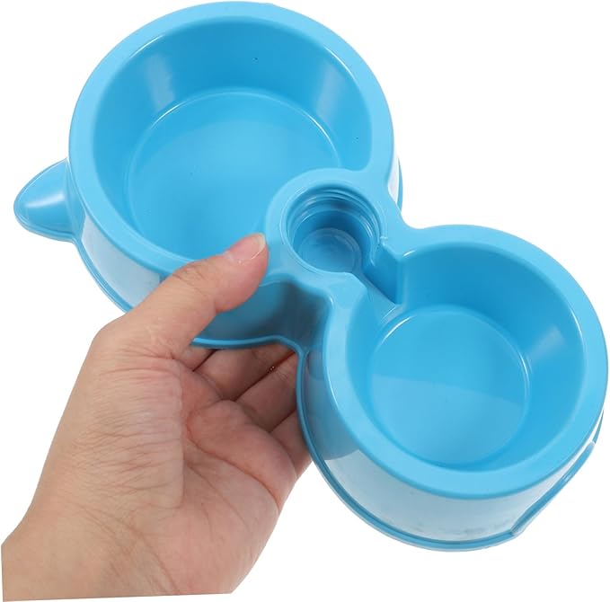 Totority Automatic Water Bottle Dog Bowl Pet Feeder for Dogs Dual Bowl Dispenser Abs Plastic Easy to Clean